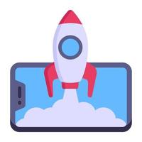 Startup boost flat icon download vector