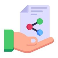 File sharing icon in flat design vector