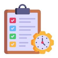 Icon of project management flat design vector