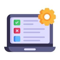 A flat icon of task management, editable design vector