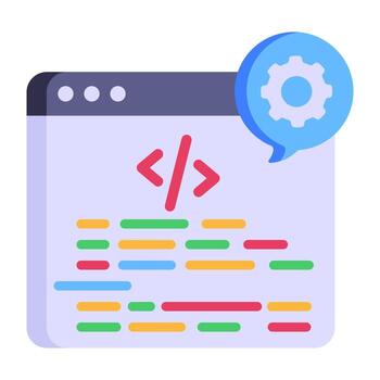 Flat icon of web development in modern editable design vector