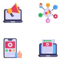 A flat icon of a web quality in editable graphics download vector