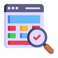 An icon of tasks list flat design vector