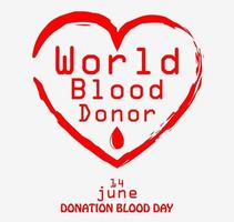 día mundial del donante de sangre.vector vector