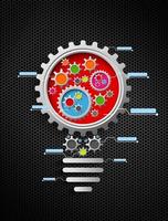 Gears infographic background vector