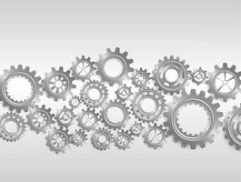 Abstract Gears on white Background vector