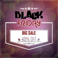 Black Friday sale banner on bokeh background.Vector vector