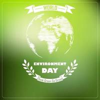 tipografía del día mundial del medio ambiente de la forma vector