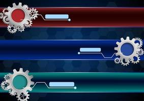 bstract technology concept with gears background.vector vector