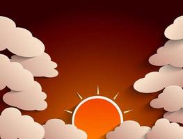 Sun and clouds vector