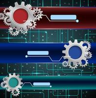 Abstract background with gears vector