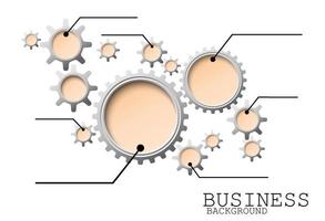plantilla de diseño infográfico con engranajes y dientes aislado background.vector vector