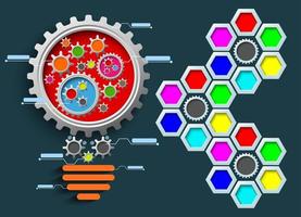 Gears concept background.vector vector