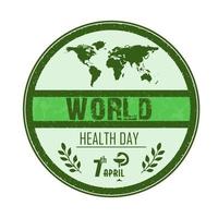 World health day concept with globe vector