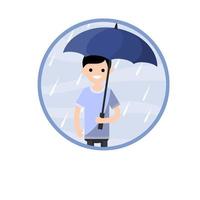 Protection from Bad autumn weather vector