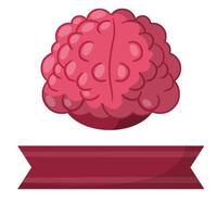 Human brain. Mind and memory. Cartoon flat illustration. vector