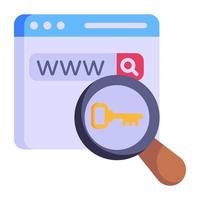 Keyword search flat icon, editable vector design