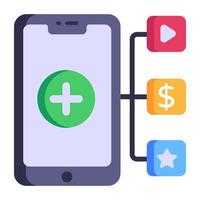 Grab this amazing flat icon of content sharing vector