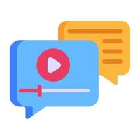 Group of people and speech bubble, flat icon of communication vector