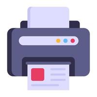 Trendy flat style icon of printer, editable vector