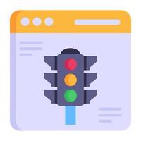 A well-designed flat icon of website traffic vector