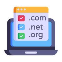 Domain names flat icon is ready to use vector