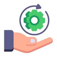 A trendy flat icon of seo services, editable vector