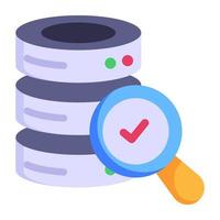 Worldwide data hosting, flat icon of data vector