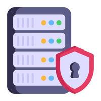 Worldwide data hosting, flat icon of data vector