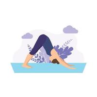 diseño de aplicaciones móviles, yoga, estilo de vida saludable. vector