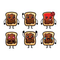 chocolate jam loaf bread character