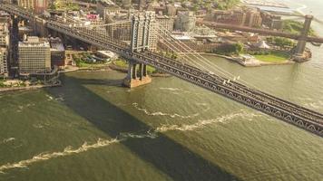 4k-videosequentie van new york city, usa - manhattan bridge in new york city video