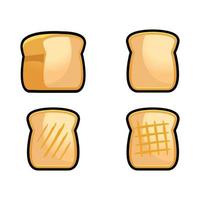 loaf bread toast vector