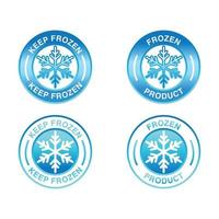 Frozen product badge stamp information sticker vector