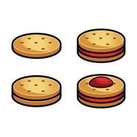 biscuit collection set vector illustration