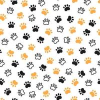 Dog paw print seamless. Template for your design, wrapping paper, card,  poster, banner, flyer. Vector illustration. Isolated on white background  Stock Vector by ©artkovalev 171541566