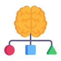 estructura de datos, icono plano de modelado predictivo vector