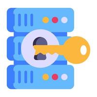 Worldwide data hosting, flat icon of data vector