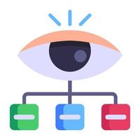 Eye and hierarchy, concept of data visualization vector