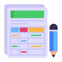 A well-designed flat icon of frequency table vector