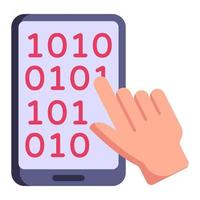 Grab this editable flat icon of mobile encryption vector