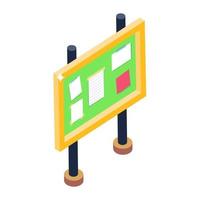 An icon of notice board in editable design vector