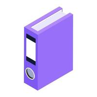 Office file isometric icon, archive vector