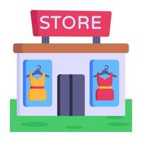 An icon of boutique store flat design vector