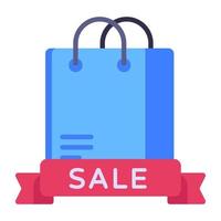 An icon of shopping sale in flat design vector