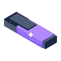 Highlighter icon in isometric design vector