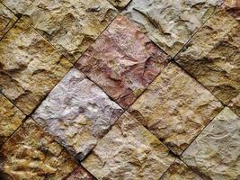 grunge wall square stone pattern background photo