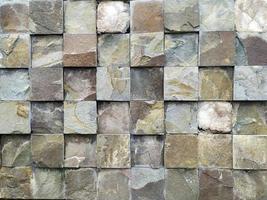 grunge wall square stone pattern background photo