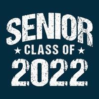 Graduate 2022. Class of 2022. Lettering Vector illustration. Template for graduation design, party, high school or college graduate, white background