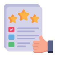 A trendy flat icon of feedback report vector